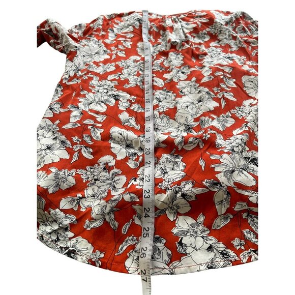Stitch Fix Fun 2 Fun Womens Size Medium Blouse Floral Red Flouncy Top NW… - Picture 7 of 7